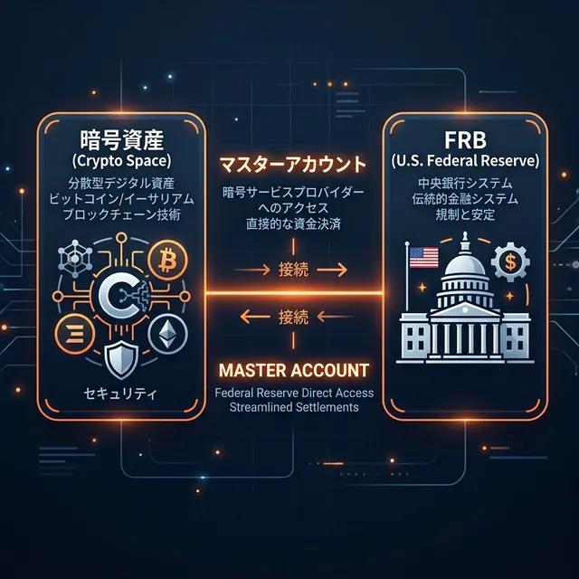 FRBマスターアカウントと暗号資産の接続