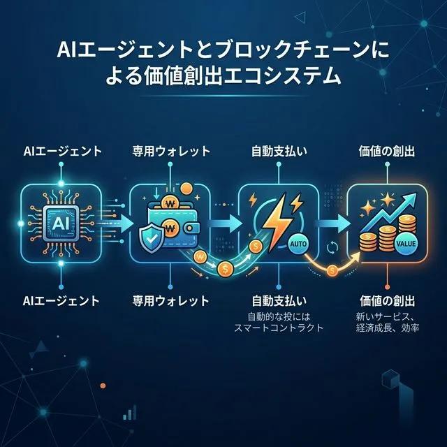 「AIエージェント×暗号資産」の夜明け:オンチェーンで自立稼働するエージェントの経済圏 の詳細図解