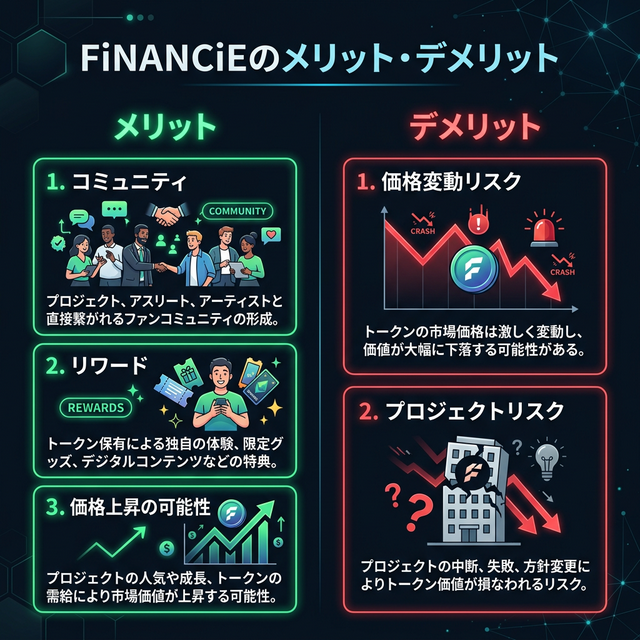 FiNANCiEのメリット・デメリットまとめ図解