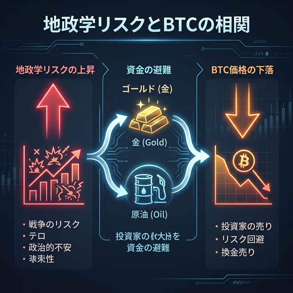 地政学リスクとビットコインの価格相関