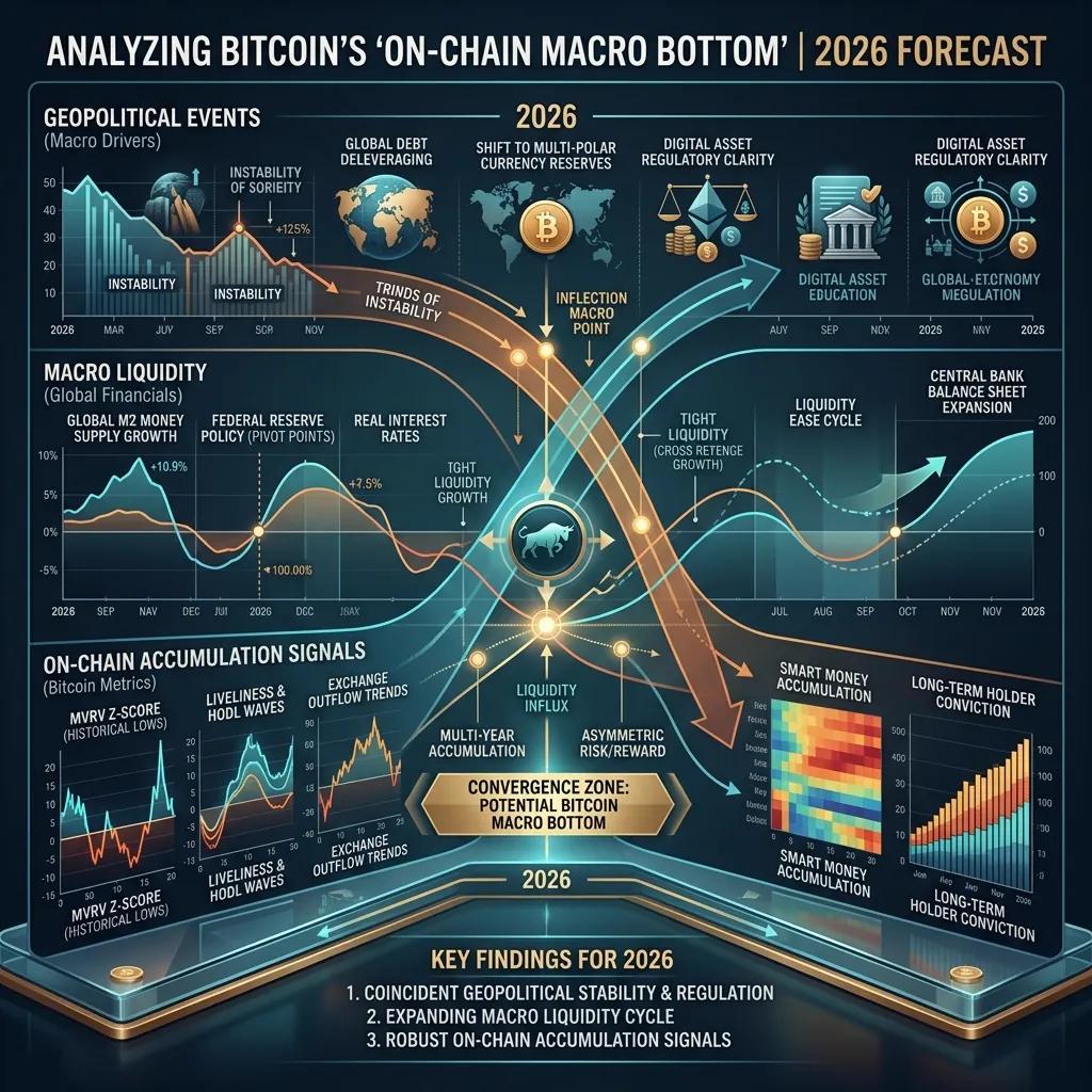 ビットコイン オンチェーン マクロ底打ち 解説図 2026