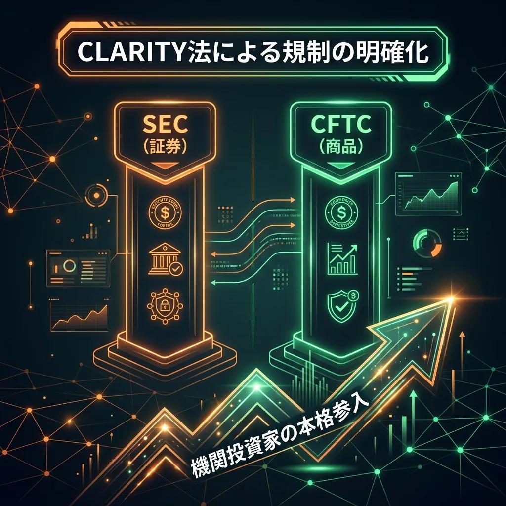 CLARITY法による規制の明確化と機関投資家の参入