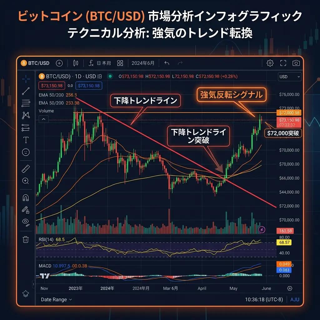 ビットコイン・ブレイクアウト分析インフォグラフィック
