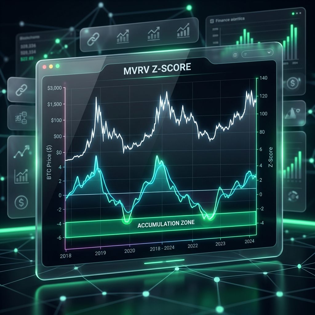 MVRV Z-Scoreによる底打ち予測の図解