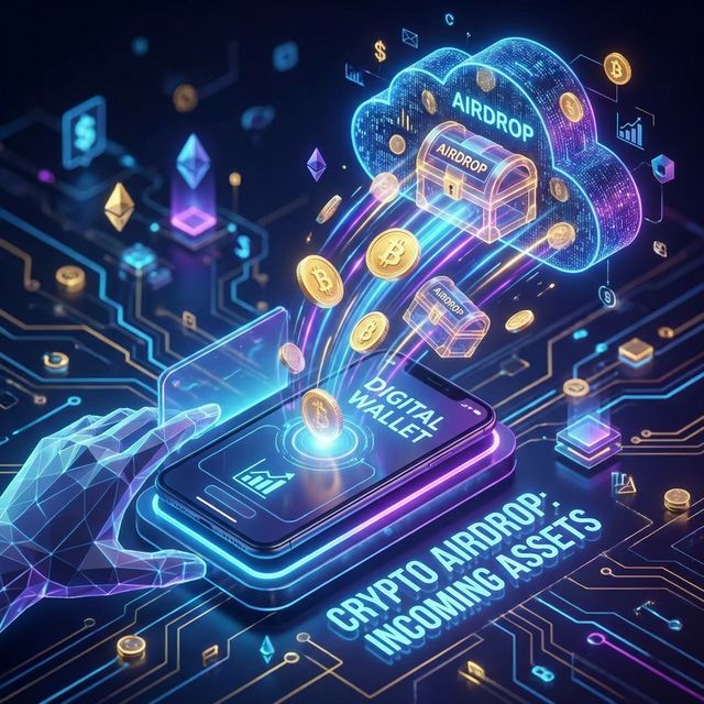 エアドロップによる資産獲得のイメージ