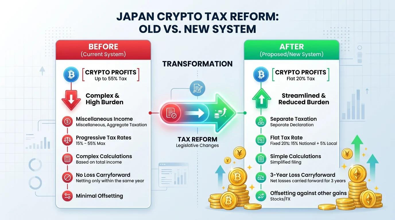 仮想通貨税制の比較フローチャート