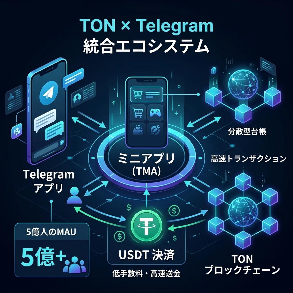 TON Telegram ecosystem infographic