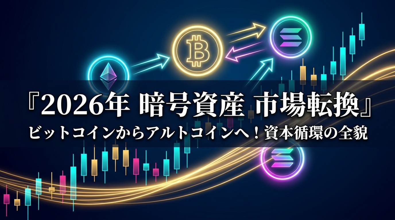 【2026年最新】ビットコインだけでなくアルトコインも上昇！市場の「風向きの変化」を徹底解剖｜資金循環（キャピタル・ローテーション）の4段階と勝ち組ポートフォリオ戦略