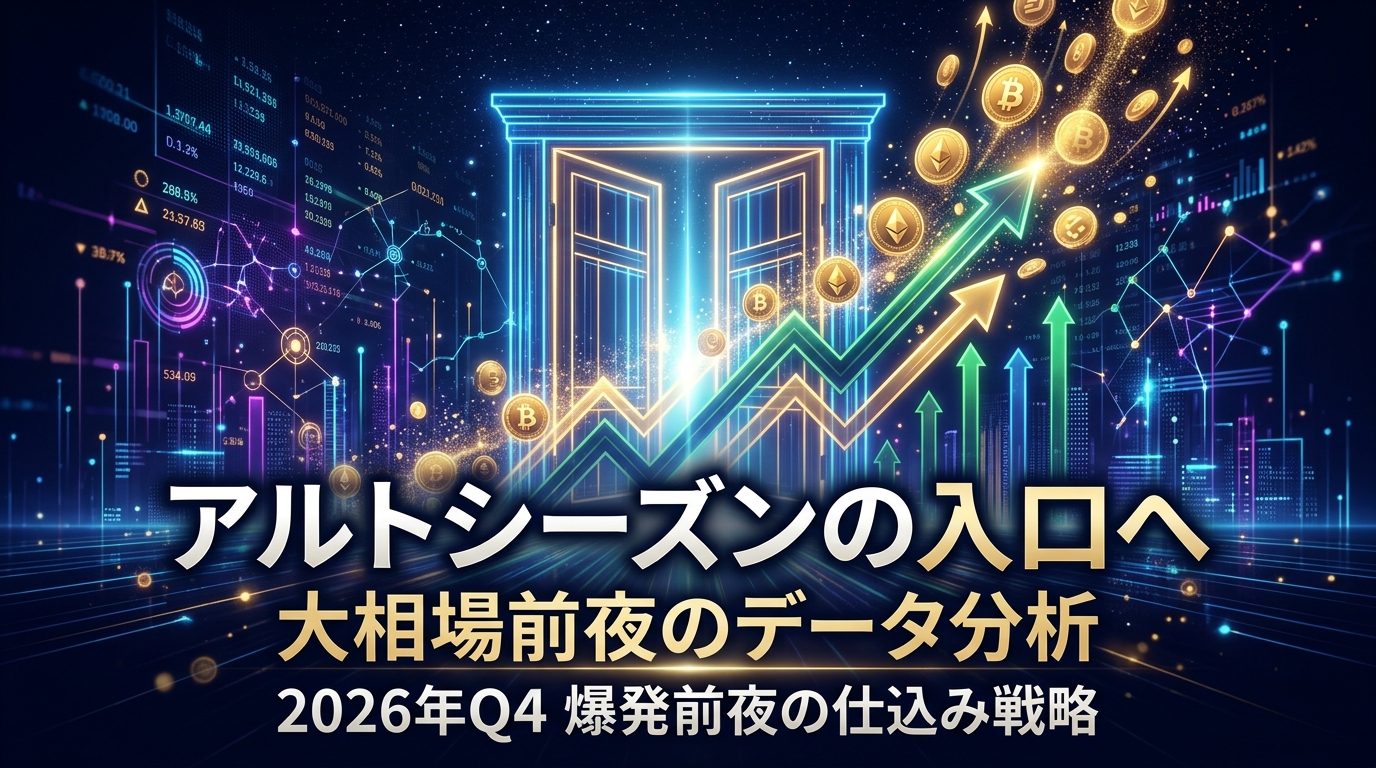 【2026年最新】いまはアルトシーズンの「入口の手前」なのか？BTCドミナンス・TOTAL3・オンチェーンデータから読み解く大相場前夜の仕込み戦略