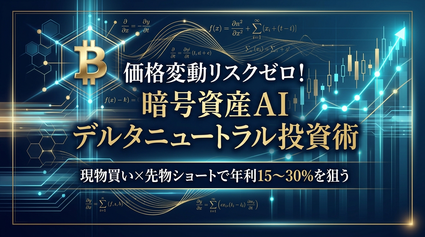【2026年最新】S&P500・オルカンの元本割れに怯えるな！暗号資産×AI×高速サーバーで「年利15〜30％超」を堅実に狙うデルタニュートラル（金利サヤ取り）完全攻略バイブル