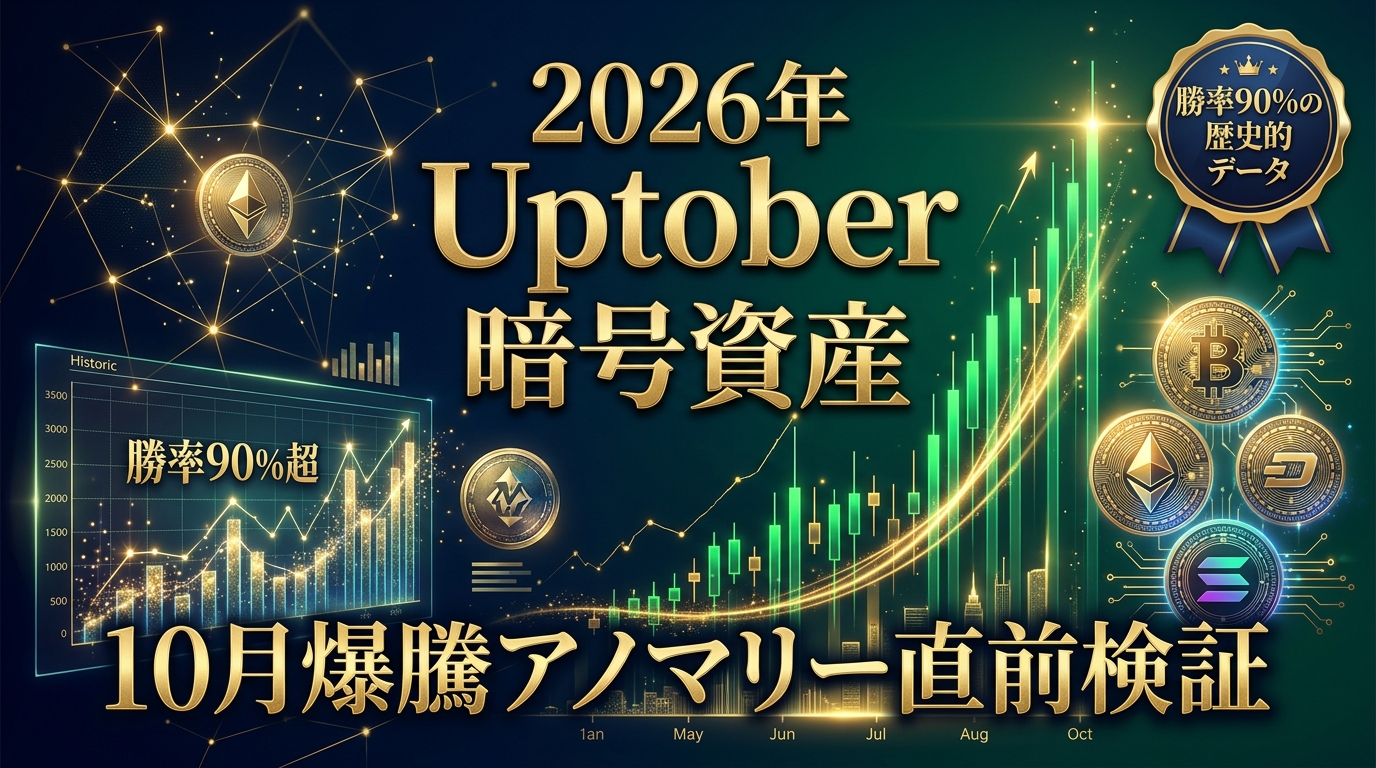 【2026年最新】Uptober（10月爆騰）秒読み！過去勝率90％を誇る「10月アノマリー」の全貌と、9月最終週に仕込むべき本命銘柄3選