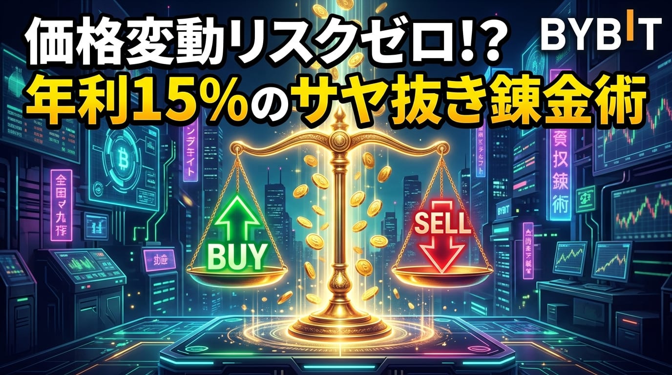 【2026年最新】価格変動リスクゼロで年利15%！？Bybit「資金調達率」を使ったサヤ抜き（デルタニュートラル）のやり方