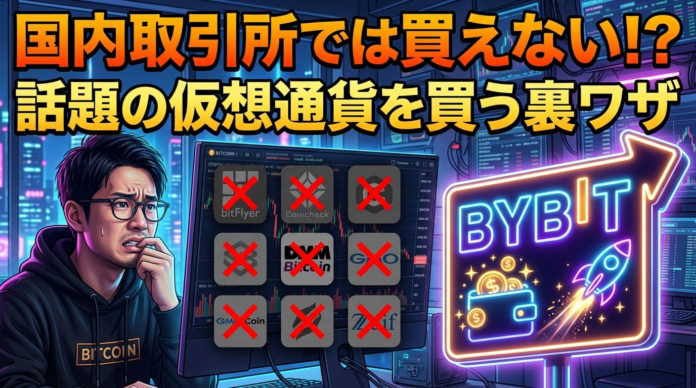 【2026年最新】日本の取引所で買えない仮想通貨を買う方法！Bybitを使った一番簡単な裏ワザ
